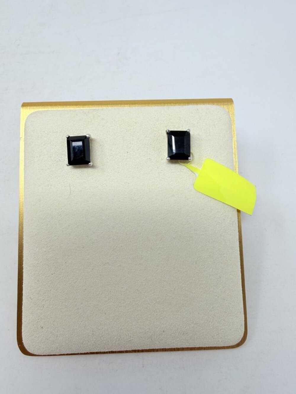 Shop LC Thai Black Spinel Stud Earrings in Sterling Silver Nickel Free 5516